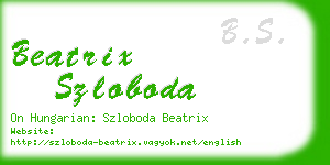 beatrix szloboda business card